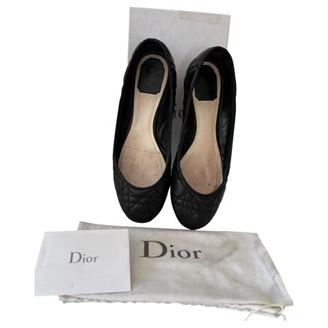 dior black ballet flats|Dior ballerina flats.